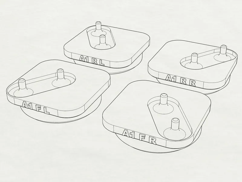 Bambu Lab A1 Anti-Vibration Foot Pads | 拓竹A1减震脚垫