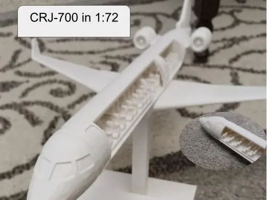 CRJ700 in 1:72 Scale with full interior