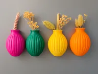 Lot de 4 mini-vases magnétiques côtelés — photo 1