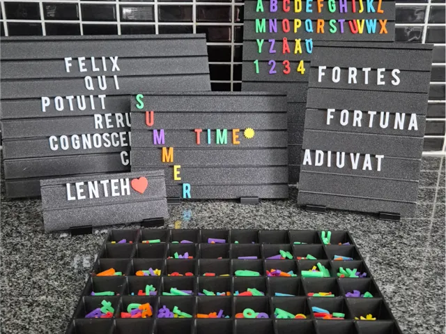 Modular Letterboard – 5 Sizes, Stands & Organizer