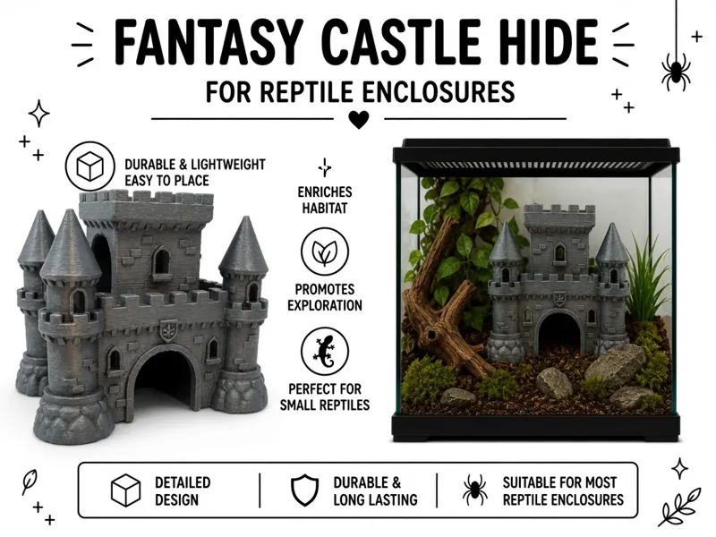 Fantasy Castle Hide for Reptile Enclosures