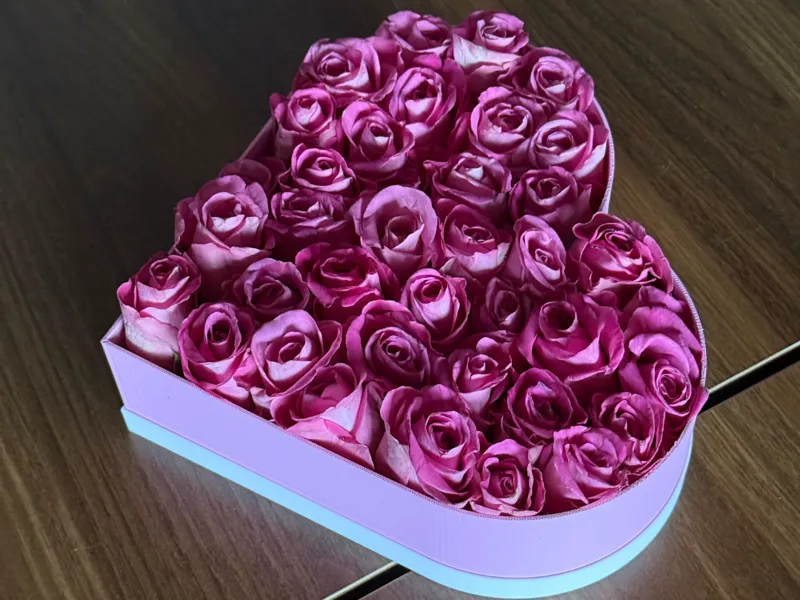 Heart shaped box [for flowers]