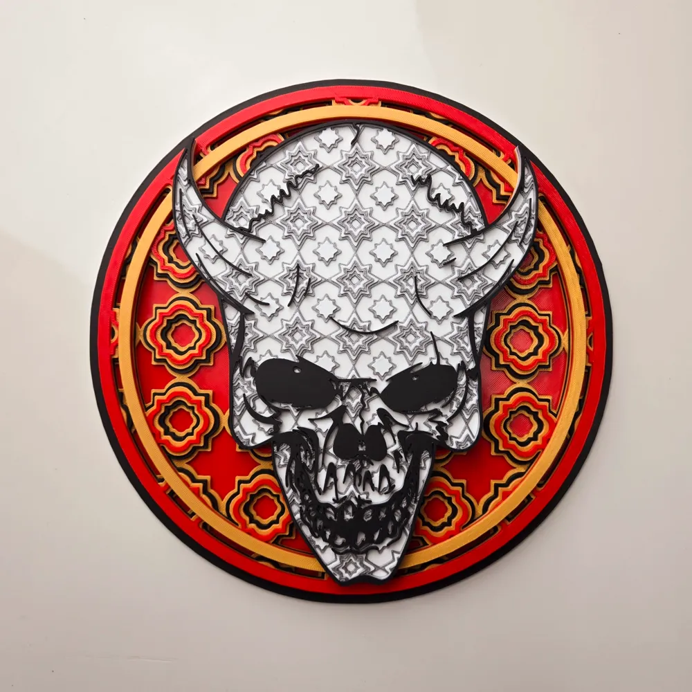 Demon Head Dimensional Mosaic by w3r3wolv3s MakerWorld: Download Free ...