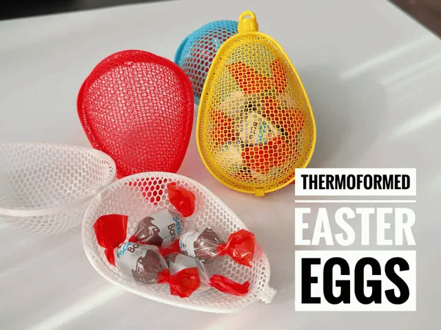 Thermoformed Easter eggs