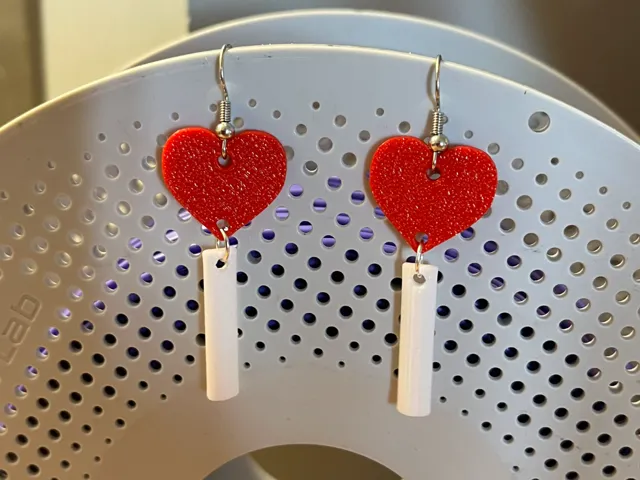 heart lollipop earrings