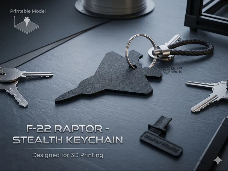F22 Stealth Fighter Jet Keychain