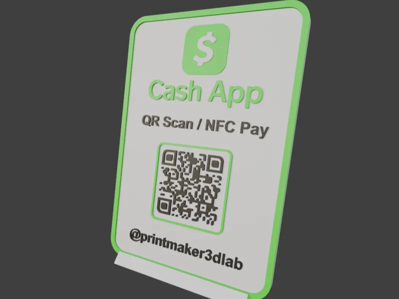 Stand CashApp QR Code+ NFC , personalize it