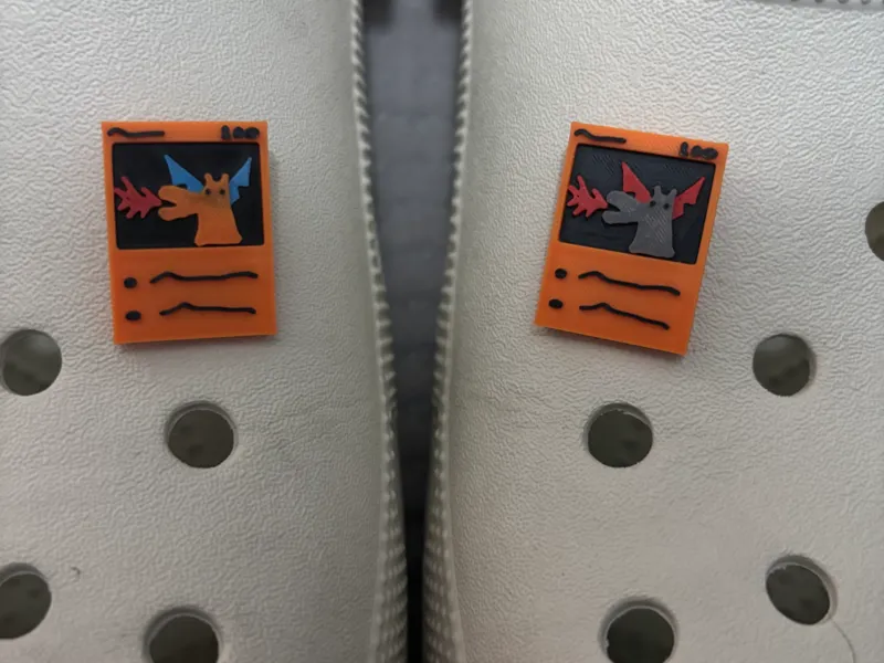 Charizard Pokémon Card Shoe Charm (Normal & Shiny)