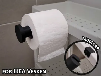 Minimalist Toilet Paper Holder for IKEA Vesken