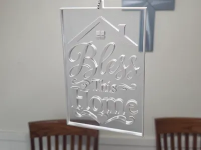Floating Organza Bless This Home Wall Sign