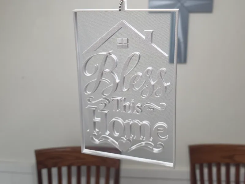 Floating Organza Bless This Home Wall Sign