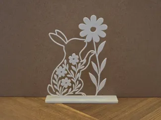 Floral Bunny Easter Decoration