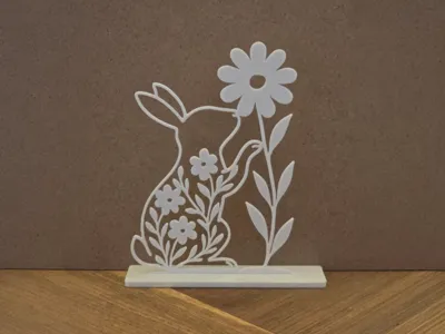 Floral Bunny Easter Decoration