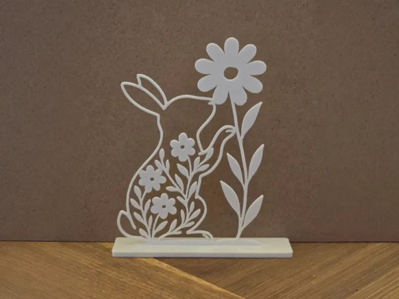 Floral Bunny Easter Decoration