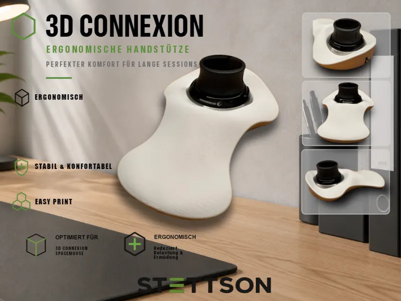 3D Connexion Ergonomische Handstütze