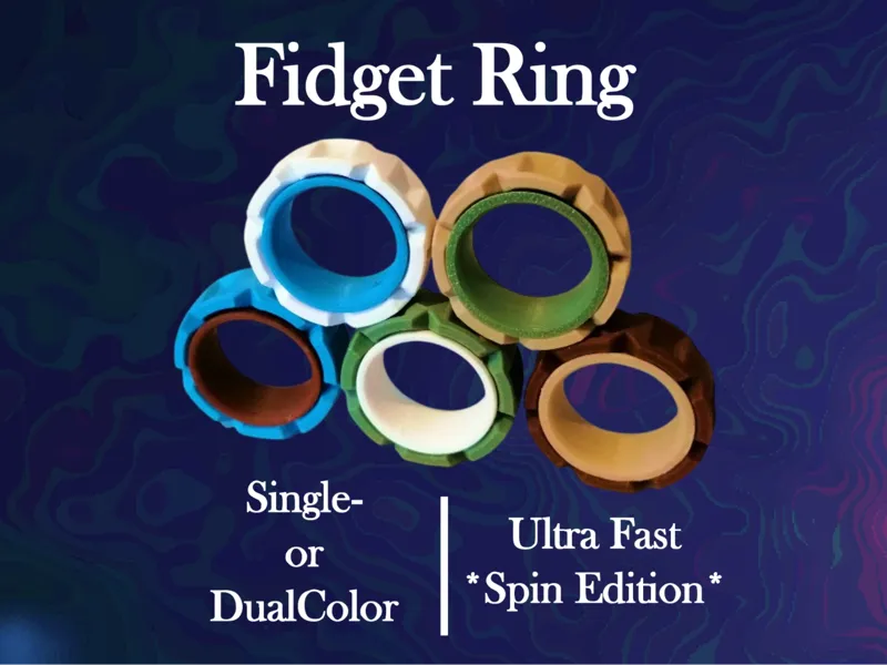Designer Fidget Ring - Spinning toy
