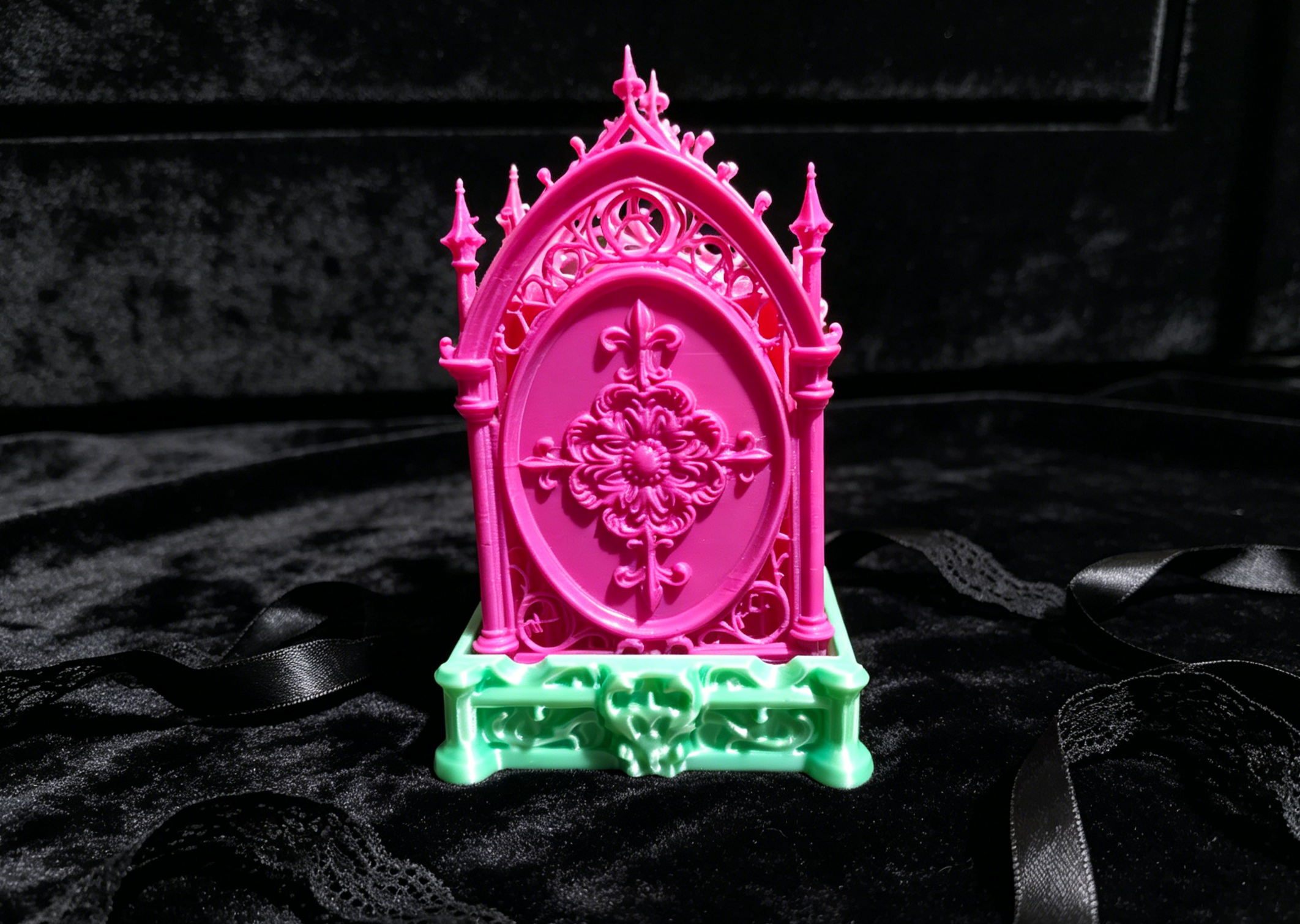 Miniatura 2 do modelo 3D 12道哥特窗户拼豆铲及收纳