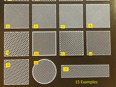 freely customizable, ultra-fine mesh/grid
