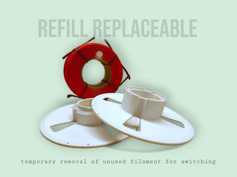 Temporary Refill Replaceable Spool 可暫時替換線材之料盤