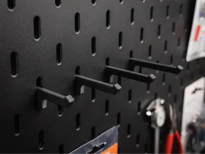 Minimalist hooks for IKEA SKADIS