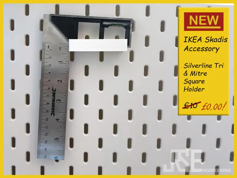 Ikea Skadis Silverline Square Holder