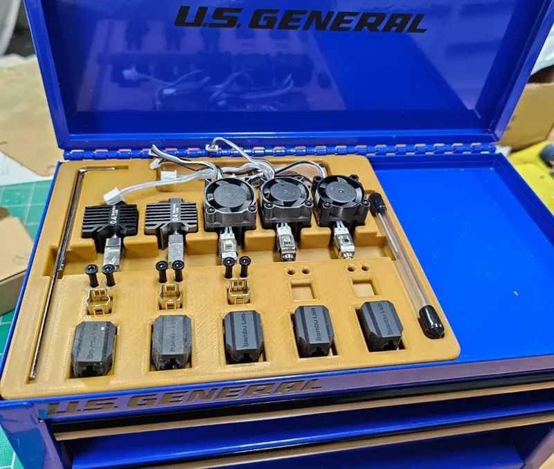 X1C P1S Hotend Organizer US General Mini Toolbox 