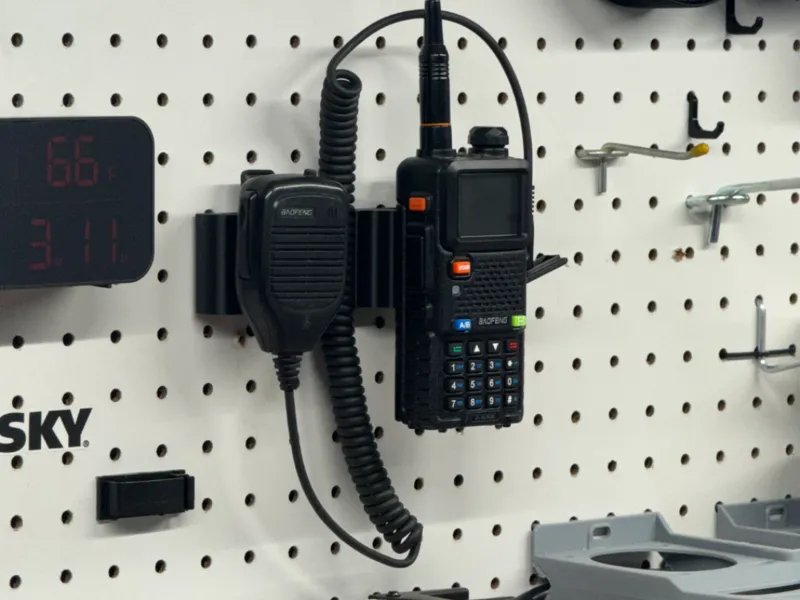 Pegboard Radio & Mic Mount