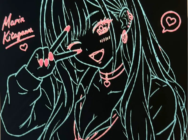 Dress Up Darling - Marin Kitagawa Backlit Lineart