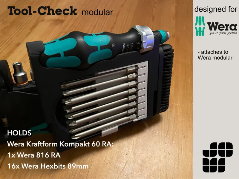 Wera Kraftform Kompakt 60 for Toolcheck modular