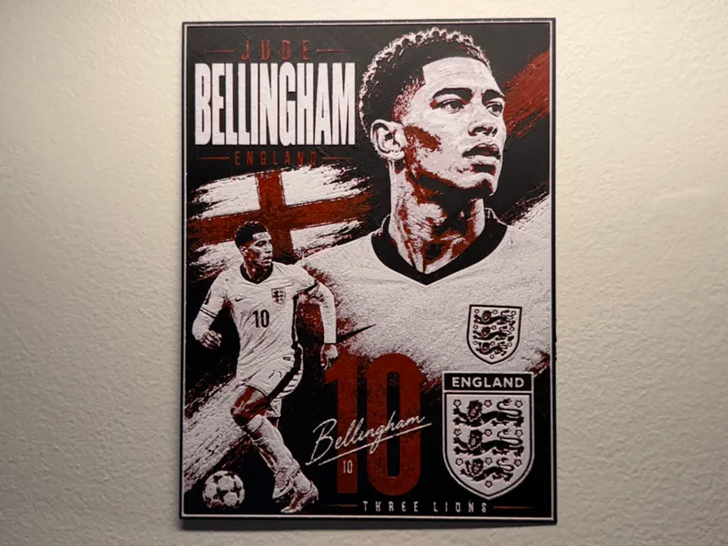 England Jude Bellingham World Cup Poster HueForge