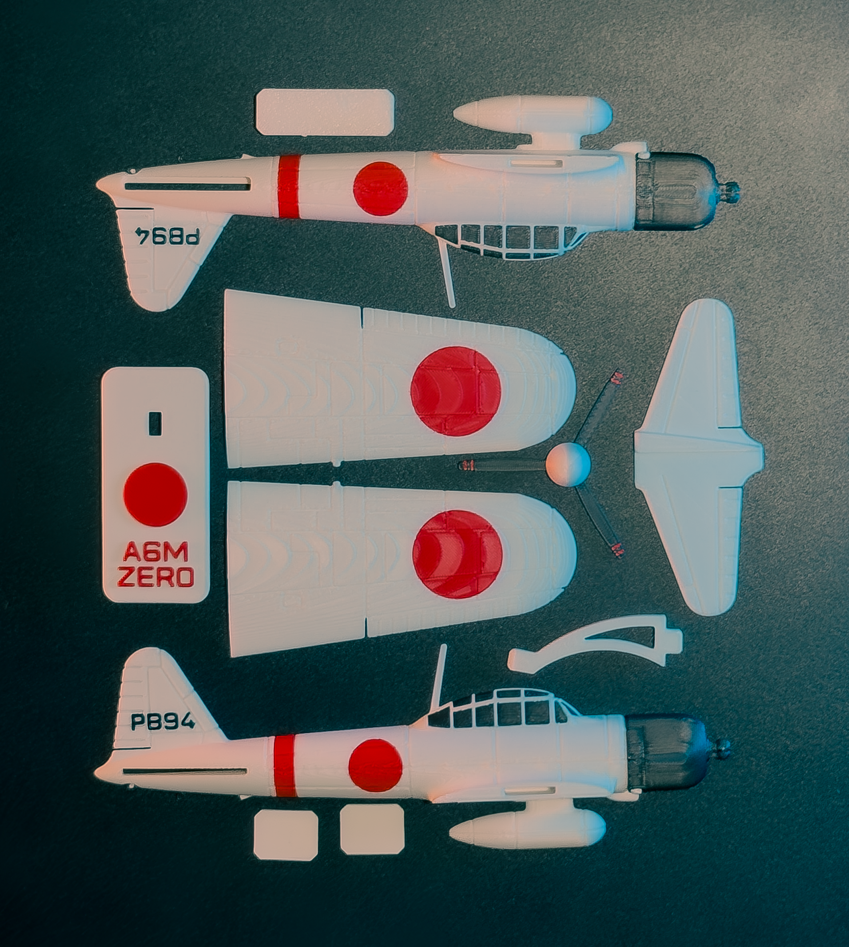 Miniatura 1 do modelo 3D A6M Zero Plane Kit Card