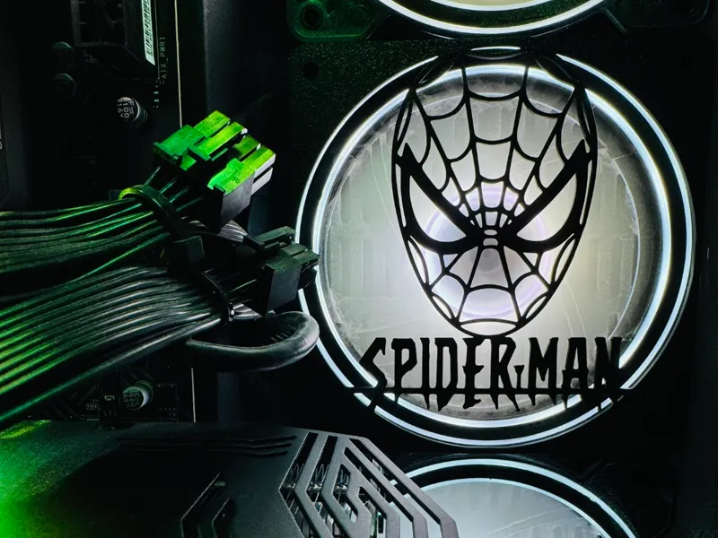 Lüftergitter 120mm Spider-Man mit Schriftzug