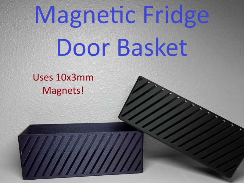 Fridge Door Basket Magnet [ 10x3mm Magnets ]