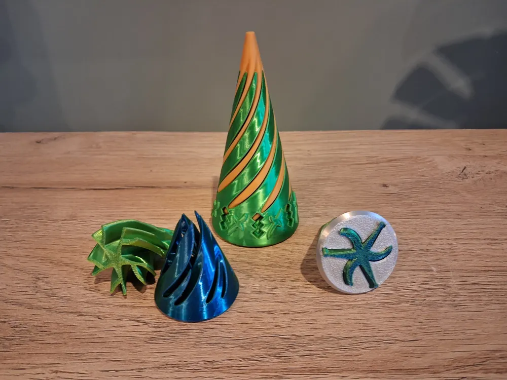 Spiral Passthrough Cone Big & Small SET - Free 3D Print Model - MakerWorld