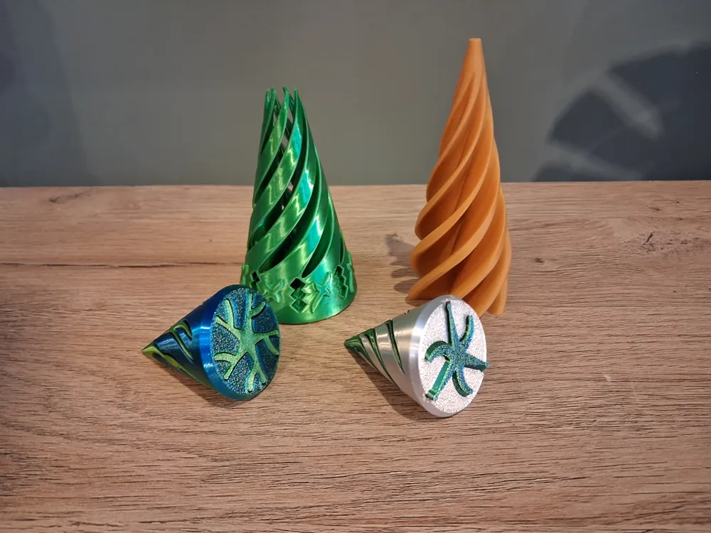 Spiral Passthrough Cone Big & Small SET - Free 3D Print Model - MakerWorld