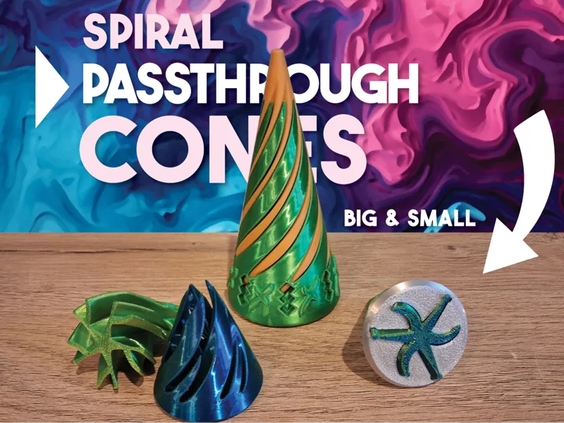 Spiral Passthrough Cone Big & Small SET