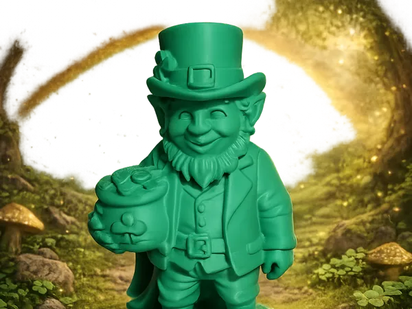 Lutin irlandais et son chaudron d'or
