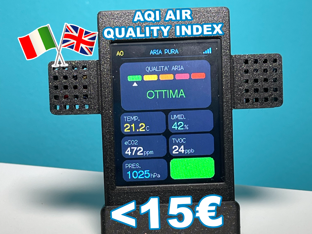 AIR QUALITY MONITOR  WEATHER STATION ESP32 CYD 2.8