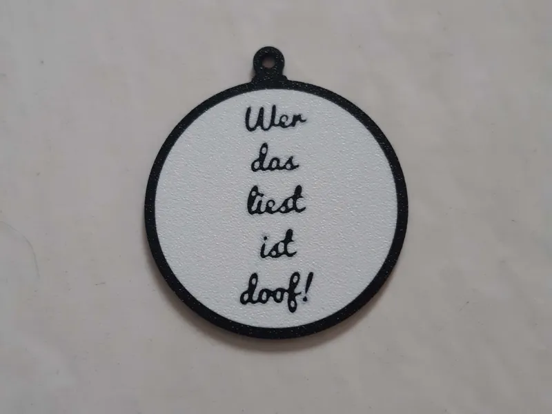 Wer das liest Anhänger