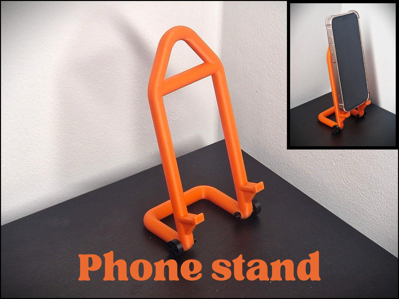 Motorcyclist phone stand, paddock phone stand