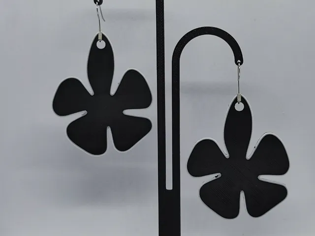 Pendientes Pétalo Negro