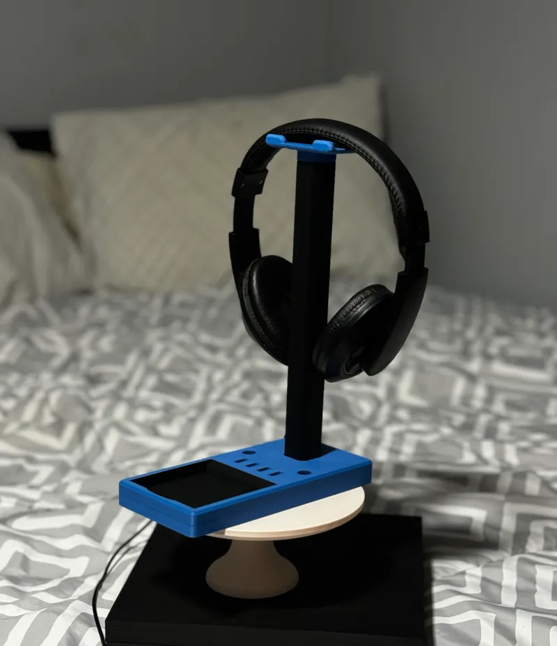 Desk Headset Stand w/ integrated storage