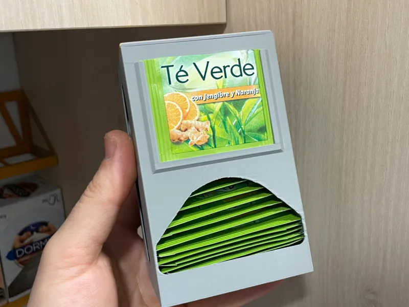 Caja para estante de té 