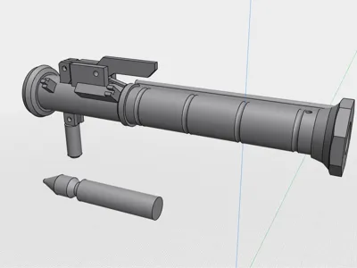 Miniature AT4 Anti-Tank Rocket Launcher Launchable Model