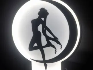 Sailor Moon B&W lamp
