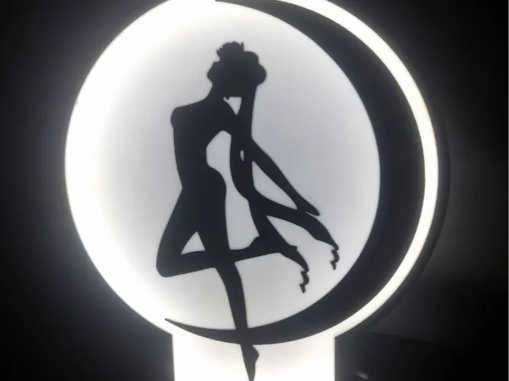 Sailor Moon B&W lamp