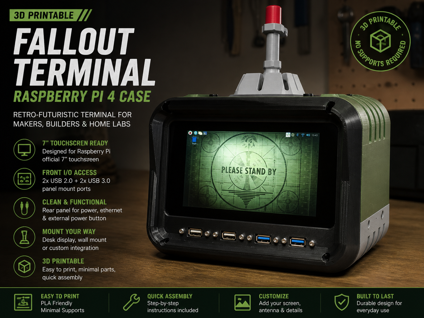 Fallout Terminal Raspberry Pi Case