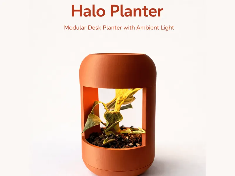 Halo Planter - Modular Desk Planter Ambient Light