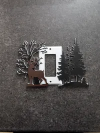 Cache-interrupteur double — cerf — photo 3