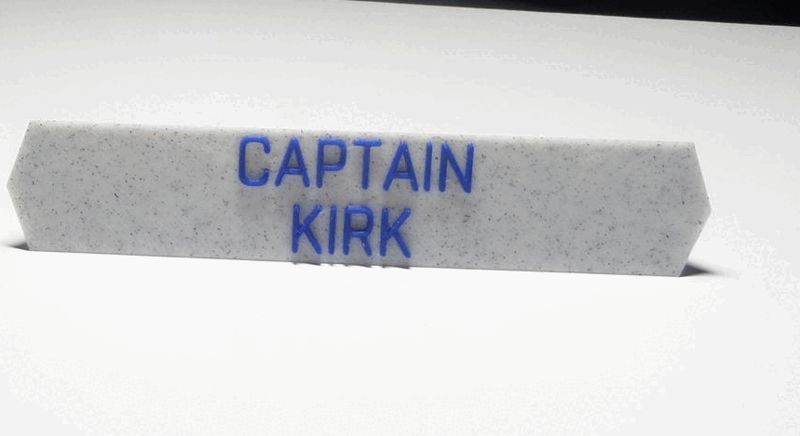 Parametric Desk Name Plaque Space Force Style